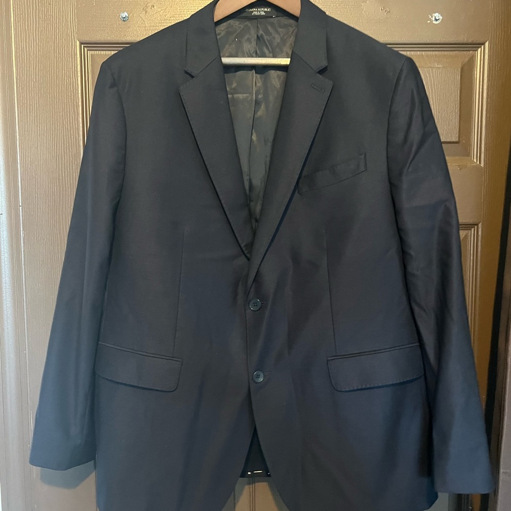 46R Banana Republic x Reda Flexo Tailored Slim Fit Italian Navy Wool Fabric